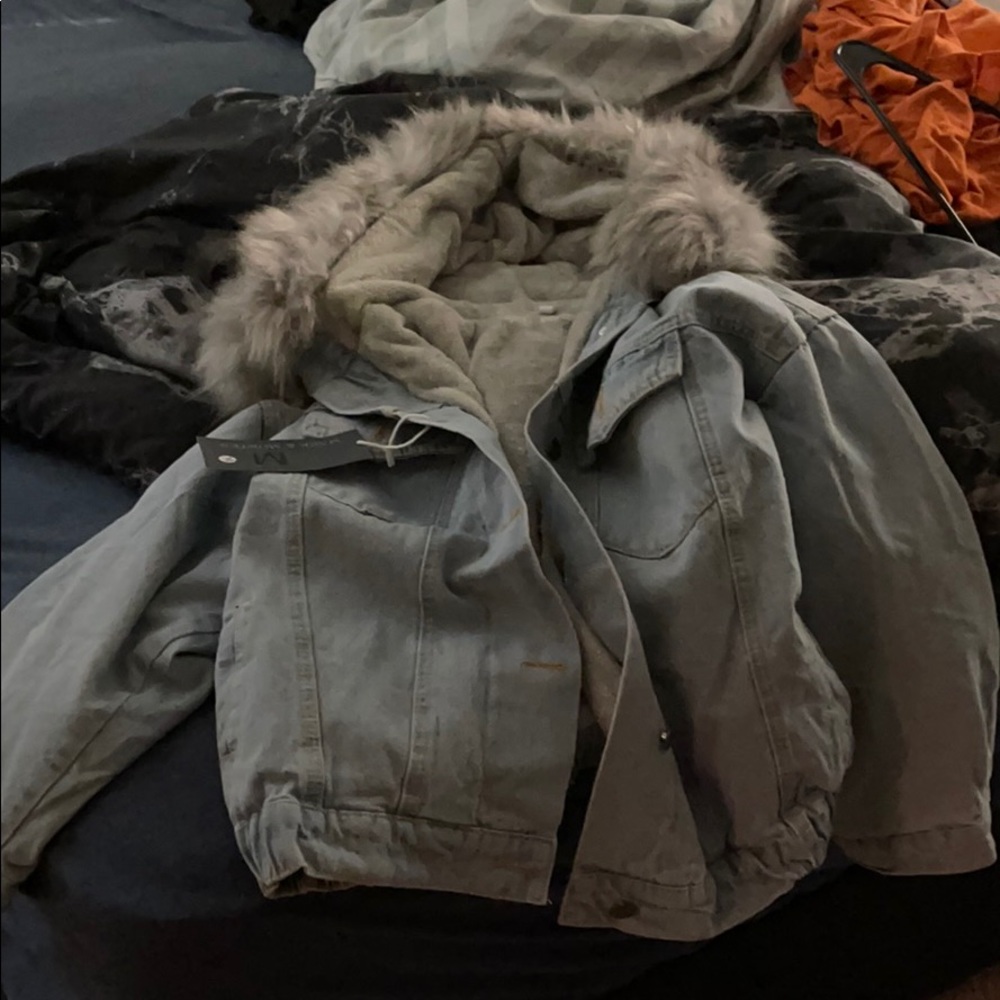 Furry Jean jacket